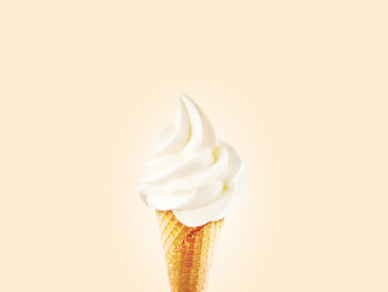 Cream Ice Cream in Cone Cream Ice Cream in Cone