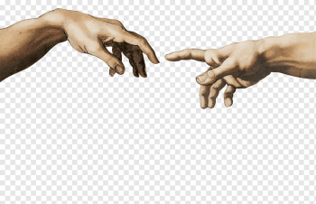 Creation of Adam painting, The Creation of Adam Sistine Chapel ceiling Renaissance, painting, hand, arm, painting png