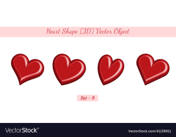 creative 3d heart shape object set heart shape creative 3d heart shape object set heart shape
