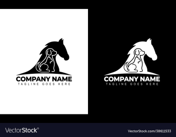 creative a horse dog cat logo design creative a horse dog cat logo design