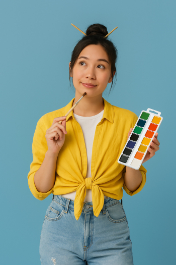 Creative Artist with Watercolors Creative Artist with Watercolors