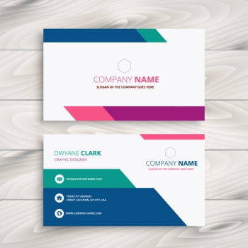 creative business card in colorful style