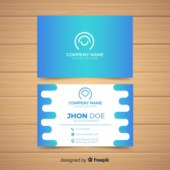 Creative business card with abstract shapes