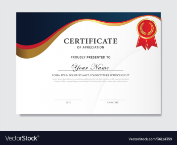 creative certificate appreciation award