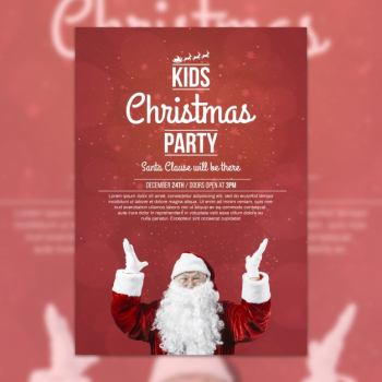 Creative christmas party cover template Free Psd