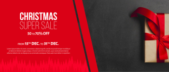 Creative christmas sales banner template Free Psd