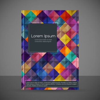 Creative colores squares brochure 