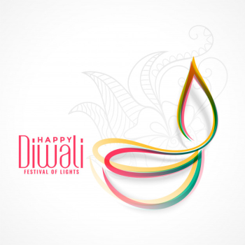 Creative colorful diya lamp for diwali festival Free Vector Creative colorful diya lamp for diwali festival Free Vector
