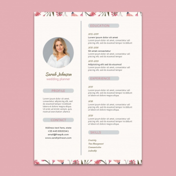 Creative cv mockup Free Psd