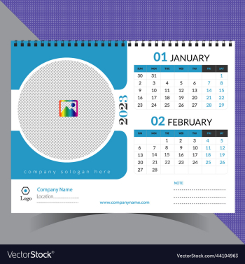 creative desk calendar 2023 design template