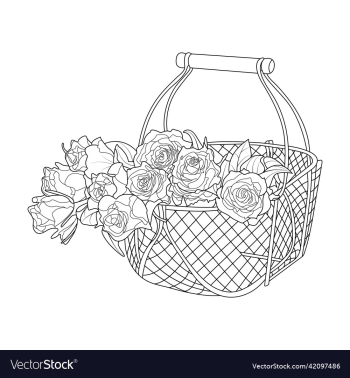 creative floral hand drawn flower line art design