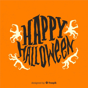 Creative happy halloween lettering Creative happy halloween lettering