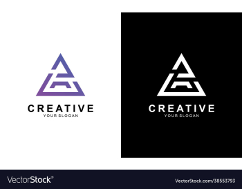 creative letter a icon simple gradients