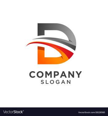 Creative letter d logo design vector image