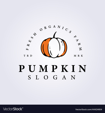 creative line pumpkin logo farm
