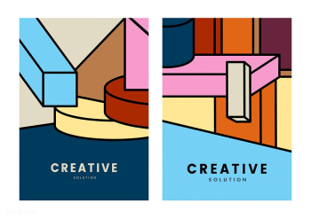 Creative solution colorful geometry poster | Free stock vector - 454317 Creative solution colorful geometry poster | Free stock vector - 454317