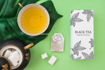 Creative tea mockup Free Psd