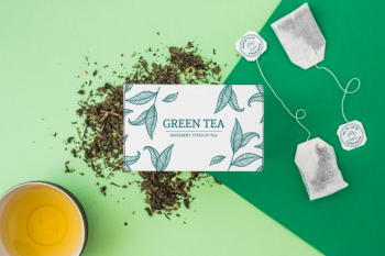 Creative tea mockup Free Psd