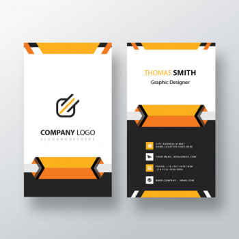 Creative vertical business card Free Psd