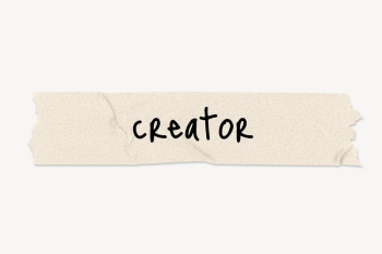 Creator word, paper tape collage | Free PSD - rawpixel Creator word, paper tape collage | Free PSD - rawpixel