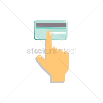 Credit card and hand Credit card and hand