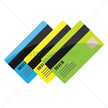 Credit cards back view Credit cards back view