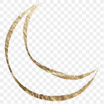 Crescent moon png sticker, gold | Free PNG Illustration - rawpixel