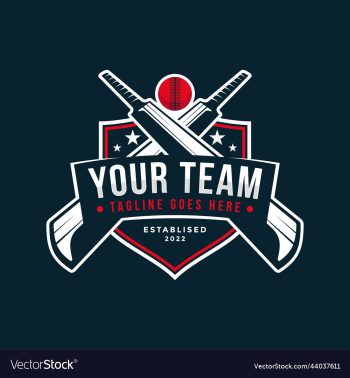 cricket team sport emblem logo