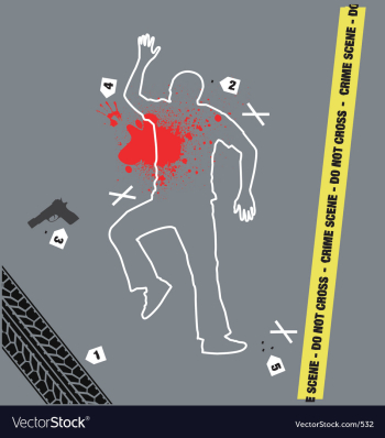 Crime scene vector image Crime scene vector image