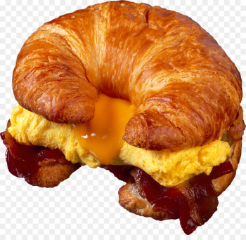 Croissant Bacon, egg and cheese sandwich Breakfast sandwich Ham - Egg bacon sandwich free material 