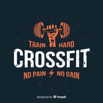Crossfit motivational emblem flat style Free Vector Crossfit motivational emblem flat style Free Vector