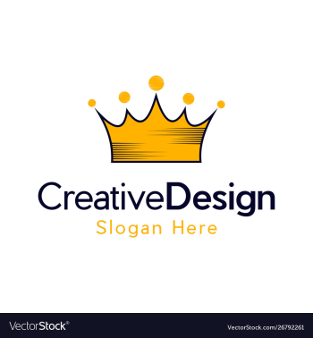 Crown royalty objective creative business logo vector image Crown royalty objective creative business logo vector image