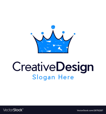 Crown royalty objective creative business logo vector image Crown royalty objective creative business logo vector image
