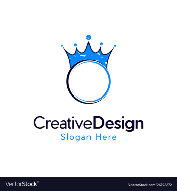 Crown royalty objective creative business logo vector image Crown royalty objective creative business logo vector image