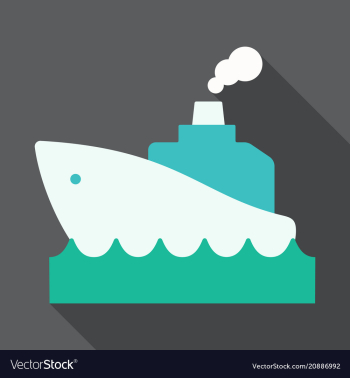 Cruise ship retro styled cruise ship on the ocean vector image Cruise ship retro styled cruise ship on the ocean vector image