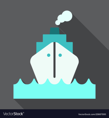 Cruise ship retro styled cruise ship on the ocean vector image Cruise ship retro styled cruise ship on the ocean vector image