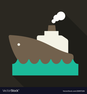 Cruise ship retro styled cruise ship on the ocean vector image Cruise ship retro styled cruise ship on the ocean vector image
