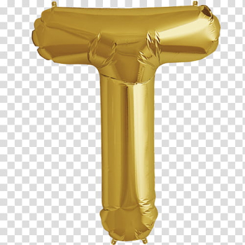 Cryba, gold t foil balloon transparent background PNG clipart Cryba, gold t foil balloon transparent background PNG clipart