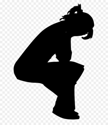 Crying Silhouette Woman Clip art - Silhouette Crying Silhouette Woman Clip art - Silhouette