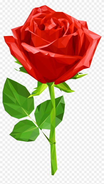 Crystal Red Rose Transparent Png Clip Art Image - Clip Art Red Roses