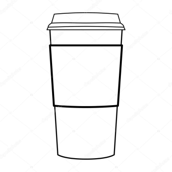 Cup outline | Paper coffee cup outline vector — Stock Vector ...