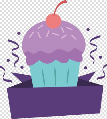 Cupcake Birthday cake, Cute Cupcake Poster transparent background PNG clipart