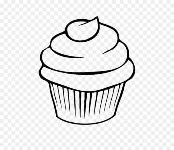 Cupcake Drawing Line art Watercolor painting Clip art - Cupcake Line Drawing 