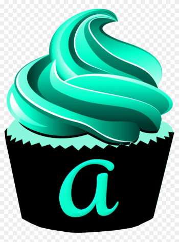Cupcake, Muffin Alphabet - Chocolate Cupcake Clipart