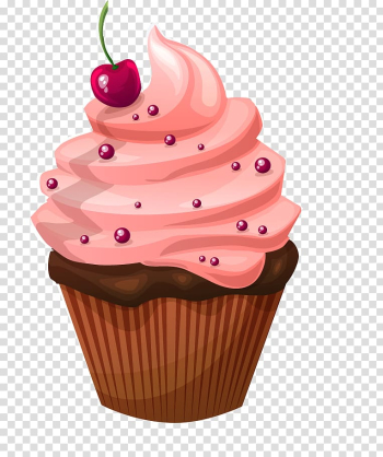 Cupcake Muffin Birthday cake Chocolate cake Frosting & Icing, cartoon cake transparent background PNG clipart