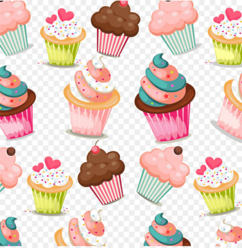 Cupcake Muffin Birthday cake Pattern - cake 