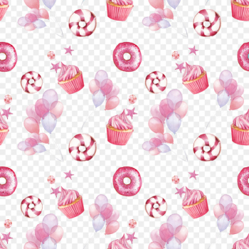 Cupcake Muffin Watercolor painting Illustration - Cute pink watercolor illustration 