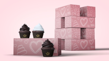 Cupcake packaging and branding mockup Free Psd