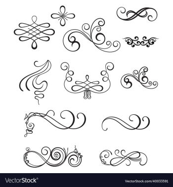 curly - royal calligraphy elements