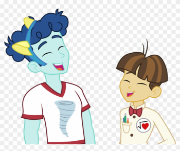 Curly Winds And Wiz Kid Laughing By Cloudyglow - Equestria Girl Si Equestria Boy Curly Winds And Wiz Kid Laughing By Cloudyglow - Equestria Girl Si Equestria Boy